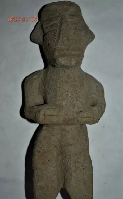 Orig $399. Pre Columbian Nicoya Stone Figure 7" Prov