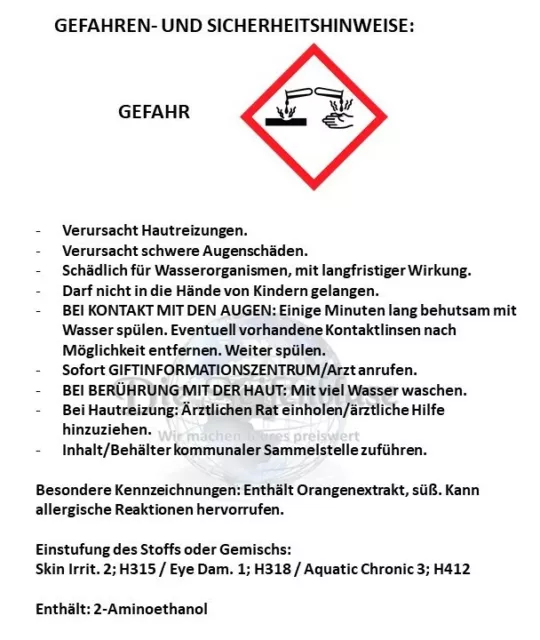 2x1 Liter Cleanerist kraftvoller Spezialreiniger Nikotinentferner Nikotinreinige 2