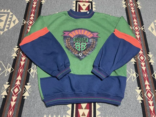Vintage 80s 90s Bugle Boy Youth XL Pullover Sweatshirt Soccer Academy ZA