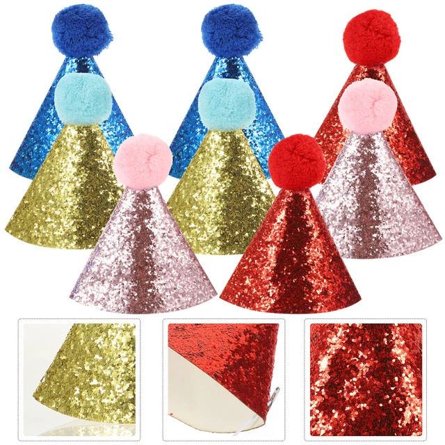 40 Cappelli Di Carta Bianchi Per Feste Di Compleanno, Coni Decorativi Fai Da Te Con Elastico, Per Bambini E Adulti - 2