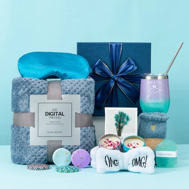 Paquete de cuidado para mujeres, regalos de cumpleaños para mujeres regalos únicos cesta ideas para él