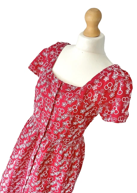 CATH KIDSTON WHITE Broderie Anglais dress size 12 VGC 36.99