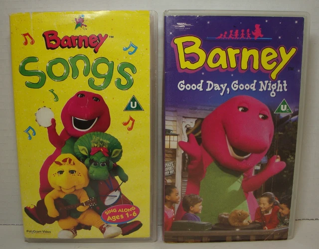 BARNEY & FRIENDS Lot Of 2 Vhs Tapes Clamshell Purple Dinosaur Uk Pal