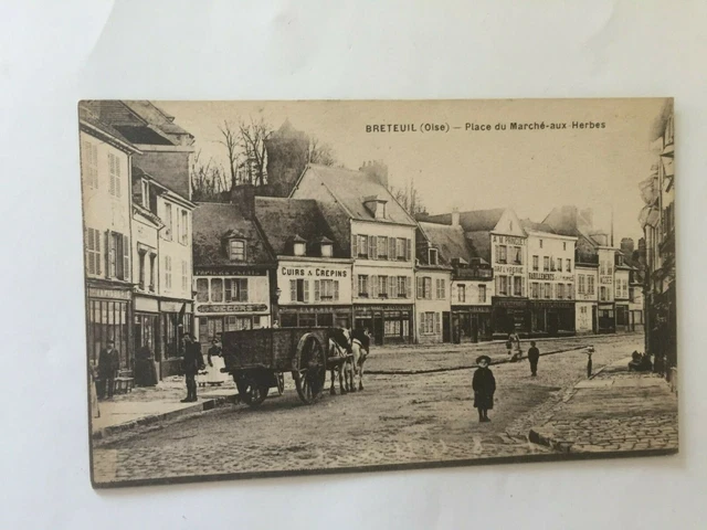 N940-CP BRETEUIL Oise Place du Marché-Aux-Herbes Uncirculated Card