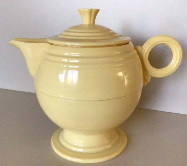 FIESTA ~ Two Cup Thermal Teapot, Coffee Server ~ Plastic & Metal ~ Soft Yellow