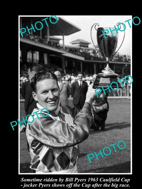 Old Large Horse Racing Photo Of Sometime Winning The 1963 Caulfield Cup Pyers 1