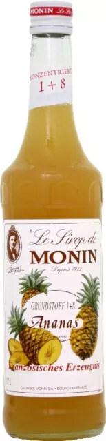 (14,81€/l) Le Sirop de Monin Ananas Sirup 1:8 0,7 l Flasche
