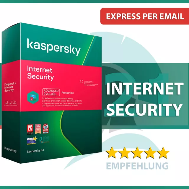 KASPERSKY SECURITY 2023 2024 1, 3, 5, 10 PC/appareils Code d