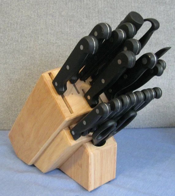 Large Farberware Knife Set w/Block