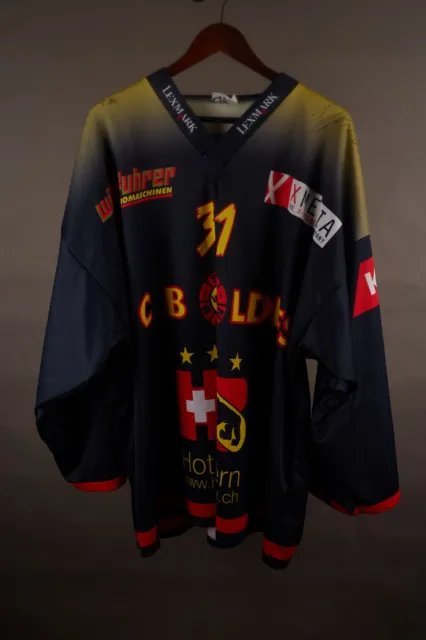 Sc Bern Swiss Ice Hockey Signed # 31 Jersey Black Size Xl