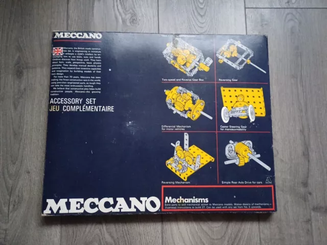 Vintage Meccano Mechanisms Set, 1975,100% Complete in Original Box with Manual