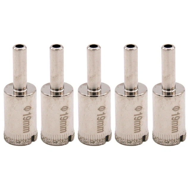 5pcs 19mm Diamond Hole Saw Tile Ceramic Glass Porcelain Marble Drill Bit Tool