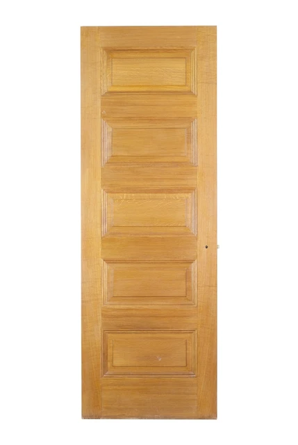 Vintage 5 Pane Solid Natural Stain Oak Passage Door 86 x 30