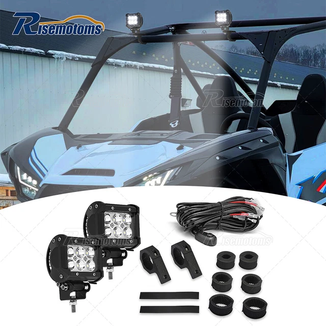 ROOF RACK BUMPER LED Light Pods Mount Clamps Kit Fits CanAm Outlander