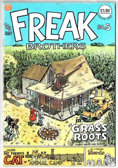 The Fabulous Furry Freak Brothers comic #5 "Grass Roots" UK magazine combined P&