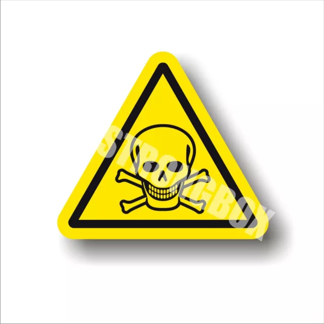 Industrial Safety Decal Sticker caution POISON - TOXIC WARNING label