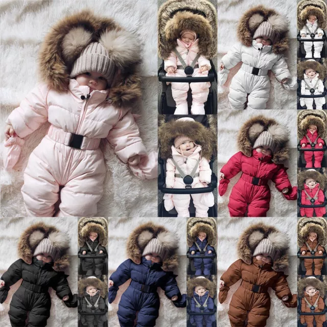 Giacca con pappagallo invernale neonato bambino bambina cappuccio cappotto caldo spesso outwear Regno Unito