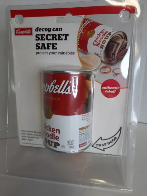 Campbell's Decoy Soup Can Secret Safe With Trap Door.