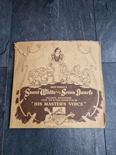 WALT DISNEY'S-SNOW WHITE & the Seven Dwarfs. HMV 78rpm Shellac Record ...