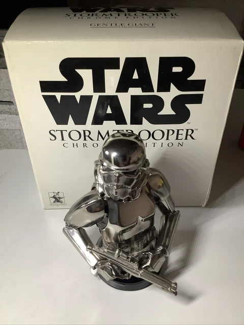 Star Wars Stormtrooper Chrome UK Exclusive Gentle Giant Limited Mini Bust Boxed