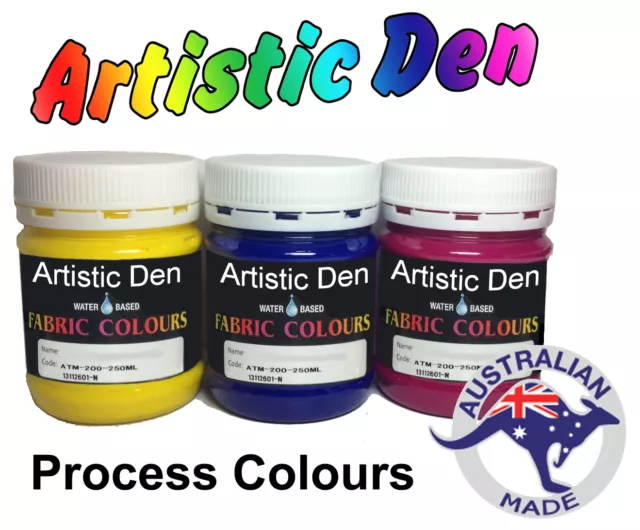 Fabric Paint Fabric Process Ink Screen Printing Ink  Permaset Compatible 250ml