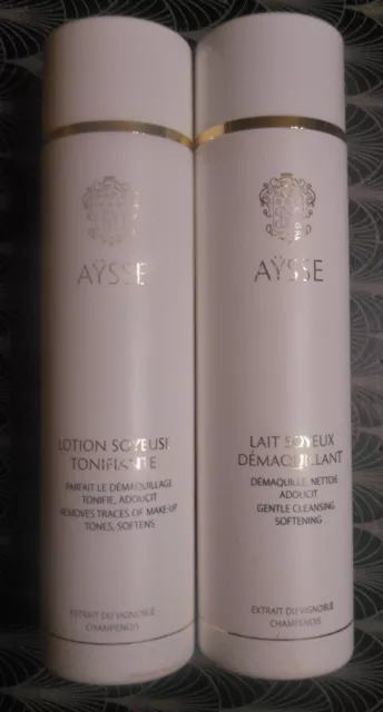 Lot 1 Lotion soyeuse tonifiante 200ml + 1 lait soyeux demaquillant 200 ml AYSSE