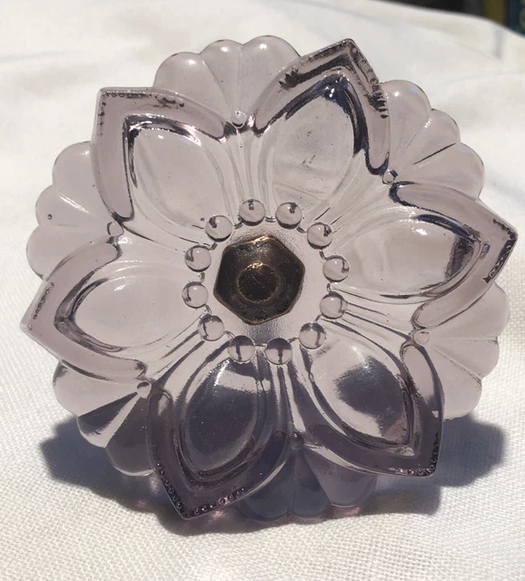 Purple Pressed Glass Flower Curtain Tieback 4 1/4” X 5 1/2” 8 Available