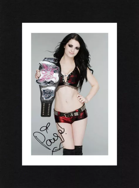 8X6 Mount PAIGE Signed PHOTO Print Gift Ready To Frame WWE Wrestling Diva