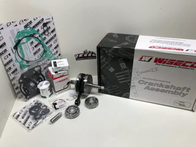 Kawasaki KX250 93-01 Piston Rings Gaskets Wiseco Std 66.40mm Top End Rebuid Kit 