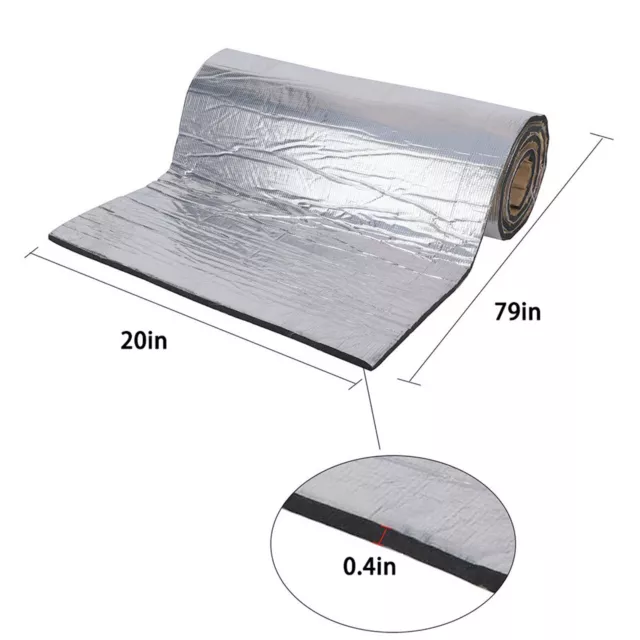 2mx50cm Sound Deadening Mat Car Firewall Heat Shield Thermal Insulation Proofing 3