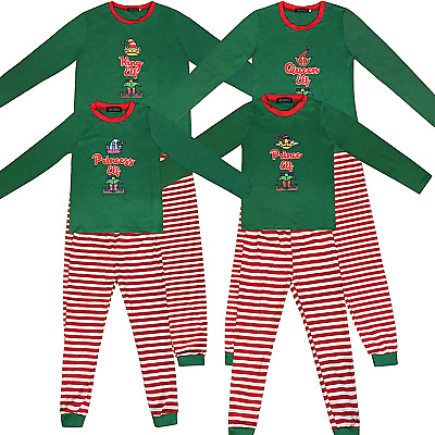 Family Matching Christmas Pyjamas Elf Pajamas Kids Boys Xmas Pjs Girls Nightwear