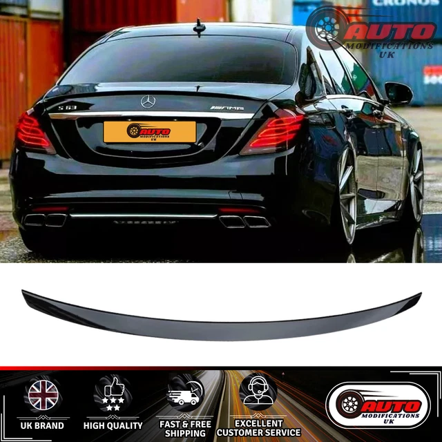 Auto Perfectionists UK Gloss Black Rear Trunk Lip Spoiler For Mercedes S-Class W221 (2005-2013)
