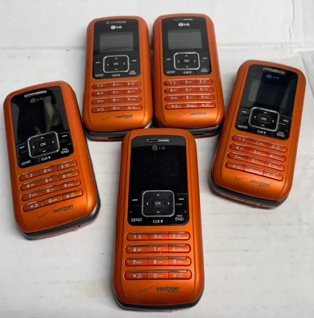 Lot of 5 LG enV / Envy VX9900 Orange ( Verizon ) Rare Cell Phones Untested parts