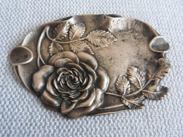 Old Empty Bronze Pocket -Empty Pouch French - Antique Ashtray - Art New
