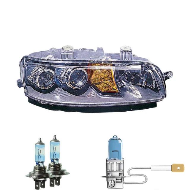 Kit Phares Avant Gauche+droit Audi A4 B6 8E2/8E5 - Ampoules H7/H7 - Avec Supports - Années 2001-2004