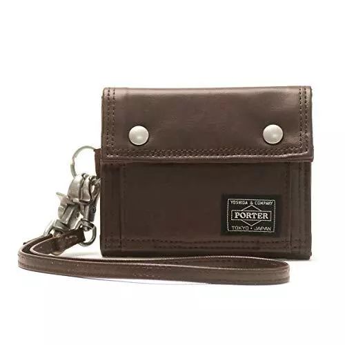 PORTER Freestyle horizontal wallet brown 707-07175 NEW Made In Japan