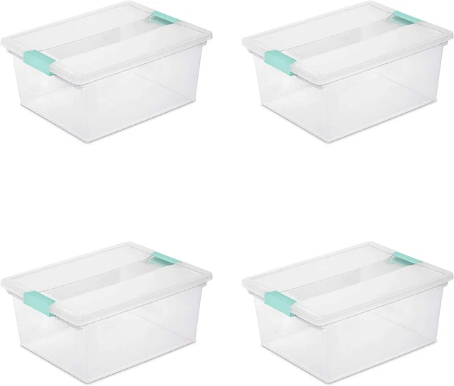 Storage Container Bi STERILITE DEEP CLEAR Plastic Stackable Storage Container Bin Box Tote £ ...