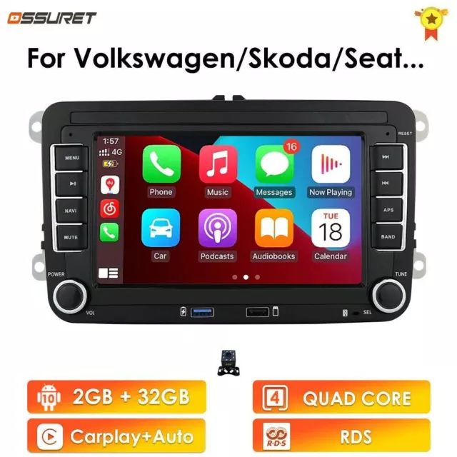 Android Doppel DIN Autoradio GPS Navi Für VW Golf 5 Passat Caddy POLO EOS Kamera