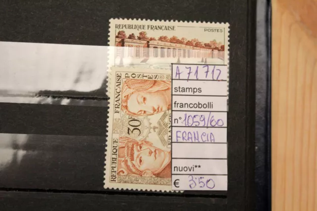 Francobolli Francia Nuovi** N°1059/60 Stamps France Mnh** (A71712)