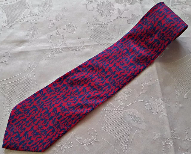 Gents Vintage Authentic Sergio Musicians Pink Blue Silk Men's Neck Tie