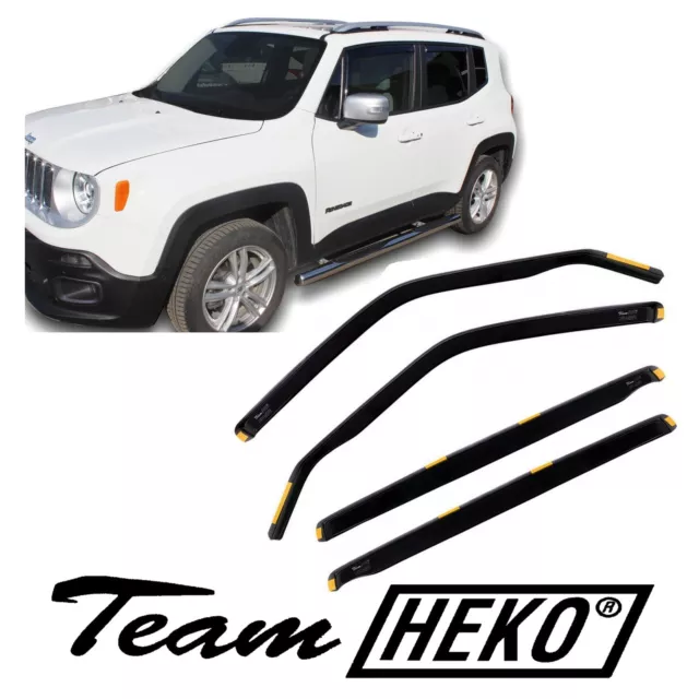 SET 4 DEFLETTORI ARIA ANTITURBO ANTIVENTO per JEEP RENEGADE 5 porte dal 2014