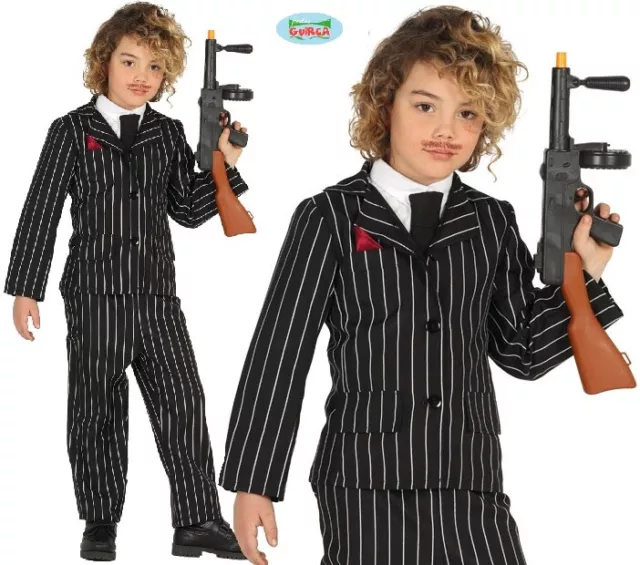 Bambini Gangster Costume da Ragazzo Bambini Capone Completo Fg