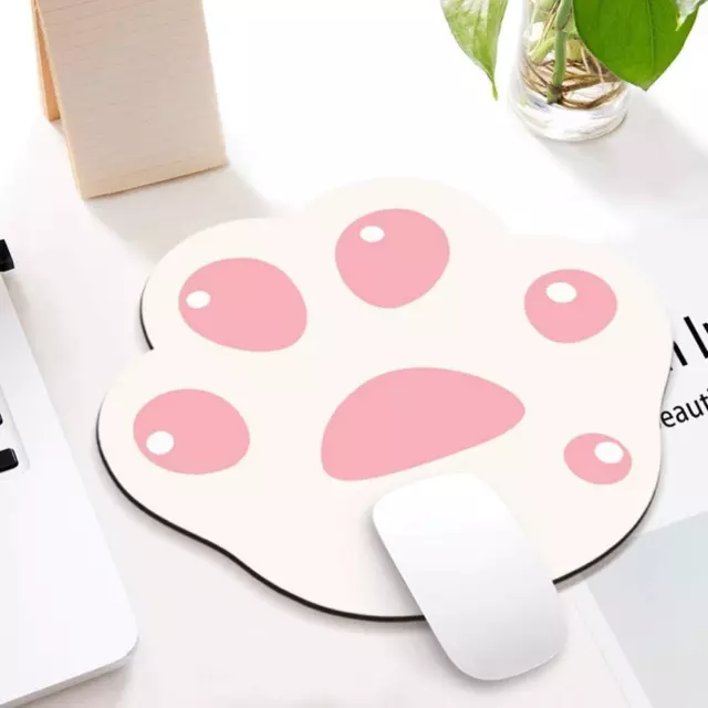Cat Pattern Mouse Pad, Cat Mouse Pad, Cartoon Mouse Pad (28 * 25mm, White-Pink