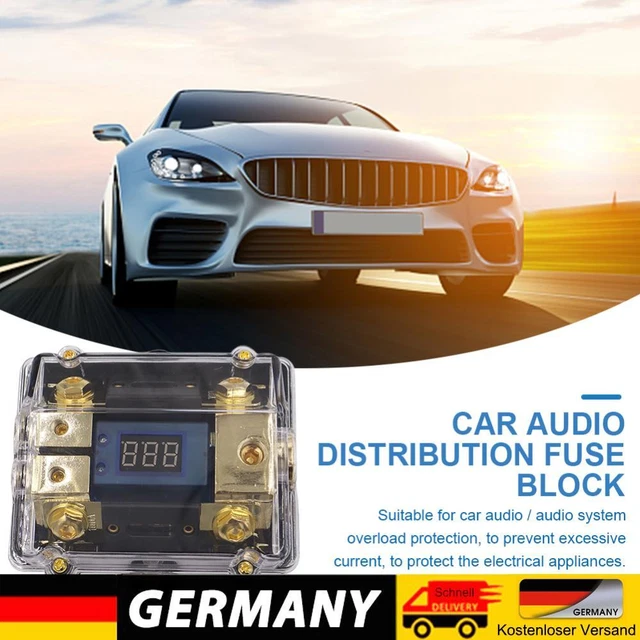 1 WAY IN 2 Way Out Car Audio Fuse Box with LED Display with 24V 100A ...