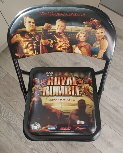 WWF WWE ROYAL Rumble Ppv Ringside Chair Event Chair Vince Mcmahon £100.