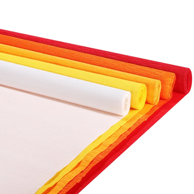 CREPE PAPER SHEETS 5 Rolls 7.5ft in 5 Colors for Party Decorations 14.