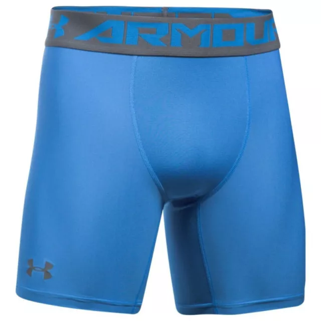 Pantaloncini Under Armour UA da uomo blu compressione HeatGear 2.0 strato base medio