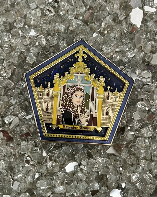 Harry Potter LAVENDER BROWN Enamel Pin Chocolate Frog Card NEW Hogwarts Won Won