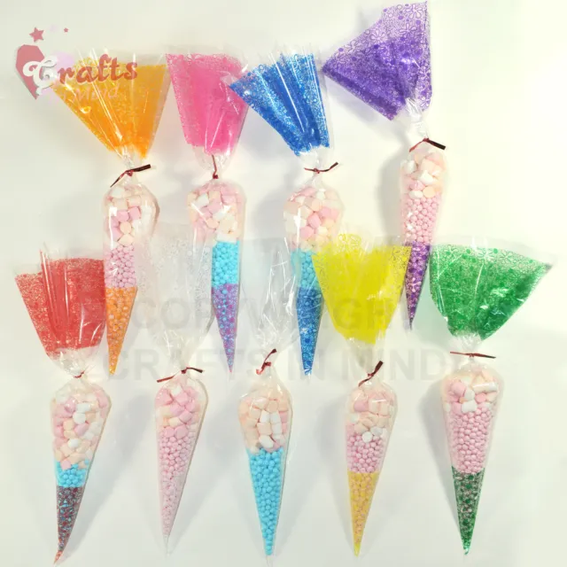 MEDIUM Cone Cello Bags 16 x 30cm for Party, Favor, Treat, Sweet Candy Gift Bags