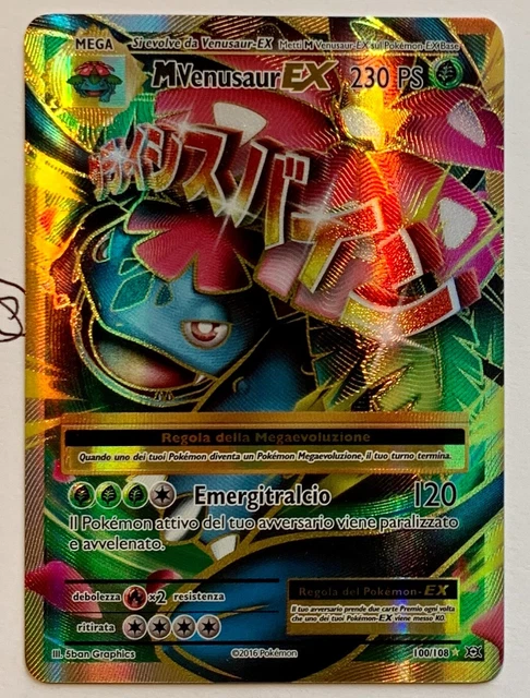 Pokemon Mega Venusaur Ex 100 108 Full Art Ultra Rara Holo Evoluzioni Ita Mint Nm Eur 34 Picclick It